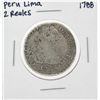 Image 1 : 1788 Peru Lima 2 Reales Silver Coin