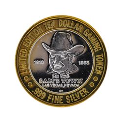.999 Silver Sam's Town Las Vegas $10 Casino Gaming Token Limited Edition