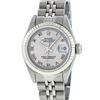 Image 1 : Rolex Ladies Stainless Steel Silver Roman Datejust Wristwatch