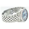 Image 5 : Mens Rolex Stainless Steel Blue MOP Baguette Diamond Datejust Wristwatch