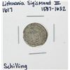 Image 1 : 1617 Lithuania Sigismund III Schilling Silver Coin