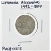 Image 1 : 1492-1506 Lithuania Alexandras Pusgrasis Silver Coin