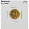 Image 1 : 1917 Denmark 10 Kroner Gold Coin