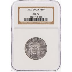 2007 $50 American Platinum Eagle Coin NGC MS70