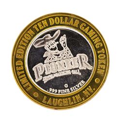 .999 Silver Pioneer Hotel & Gambling Hall $10 Casino Limited Edition Gaming Toke