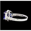Image 3 : 14KT White Gold 2.14ct Tanzanite and Diamond Ring