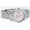 Image 2 : Mens Rolex Stainless Steel Pink MOP Baguette Diamond Datejust Wristwatch