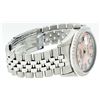 Image 3 : Mens Rolex Stainless Steel Pink MOP Baguette Diamond Datejust Wristwatch