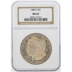 1880-S $1 Morgan Silver Dollar CoinNGC MS65