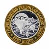 Image 1 : .999 Silver Reno Hilton $10 Casino Gaming Token Limited Edition
