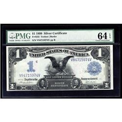 1899 $1 Black Eagle Silver Certificate Note PMG 64 Choice Uncirculated