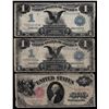 Image 1 : Set of (2) 1899 $1 Black Eagle Silver Certificates & (1) 1917 Legal Tender Notes