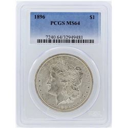1896 $1 Morgan Silver Dollar Coin PCGS MS64