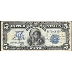 1899 $5 Indian Chief Silver Certificate Bank Note