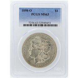 1898-O $1 Morgan Silver Dollar Coin PCGS MS63