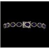 Image 3 : 14KT White Gold 16.47ctw Sapphire and Diamond Bracelet