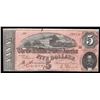Image 1 : 1864 $5 The Confederate States of America Note