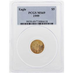 1999 $5 American Gold Eagle Coin PCGS MS69
