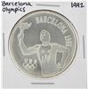 Image 1 : 1992 Barcelona Olympics 1 Troy Ounce .999 Fine Silver