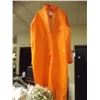 Image 1 : ONE PIECE FULL BODY RAIN GEAR SUIT WITH HOOD- ORANGE