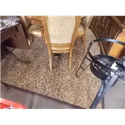 AREA CARPET - 9 X 6' - GREEN SWIRL PATTERN