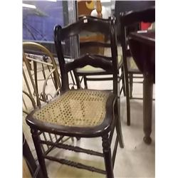 VINTAGE RUSH SEAT CHAIRS - 4 X BID