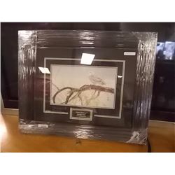 FRAMED PRINT - FALLEN WILLOW - SNOWY OWL - ROBERT BATEMAN - ESTIMATED GALLERY PRICE $