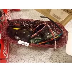 BASKET OF NEW SUNGLASSES