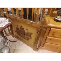 CARVED WOOD PICTURE OF SHIP