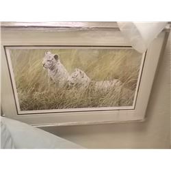 FRAMED LIMITED EDITION PRINT - WAITING - ALAN HUNT - ESTIMATED GALLERY PRICE $