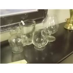 JUGS AND BRANDY GLASSES - 4 PC TTL