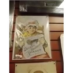 VINTAGE DESIGNED METAL ADVERTISING SIGN