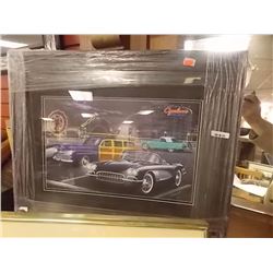 FRAMED PRINT "CYCLONE RACER - APPROX. GALLERY VALUE $150