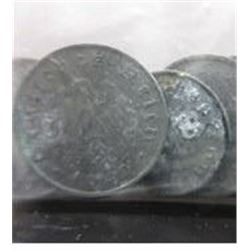 COINS - NAZI GERMAN EAGLE AND SWASTIKA ZINC COIN - 2 PER LOT