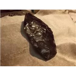 VINTAGE OBSIDIAN CARVED SPEAR HEAD - EXTRA LARGE 4 LONG