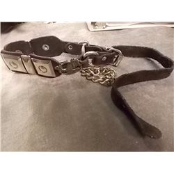 BOOT BELT WITH EAGLE - LEATHER STRAP