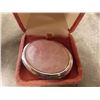 Image 1 : VINTAGE BROTCH - ROSE QUARTZ IN STERLING SILVER CUSION CUT