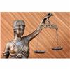 Image 5 : 18" Tall Bronze Blind Justice Law Marble base Statue