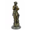 Image 1 : Lovely Woman Resting Bronze Sculpture on Marble base