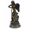 Image 5 : Angel Art Deco Style Bronze Statue on Marble base