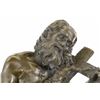 Image 5 : Judas With Lion Jesus Crucifix Religious bronze Sculpture on marble base