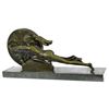 Image 5 : Bronze Sculpture on marble base Statue