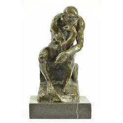 The Thinker Bronze Sculpture on marble base