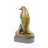 Image 5 : Penguin Trio Bronze Sculpture on marble base Figurine