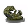 Image 1 : Mother Bear and Cub Bronze Sculpture on marble base Figure