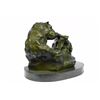 Image 4 : Mother Bear and Cub Bronze Sculpture on marble base Figure