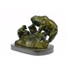 Image 5 : Mother Bear and Cub Bronze Sculpture on marble base Figure