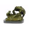 Image 6 : Mother Bear and Cub Bronze Sculpture on marble base Figure