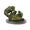 Image 8 : Mother Bear and Cub Bronze Sculpture on marble base Figure
