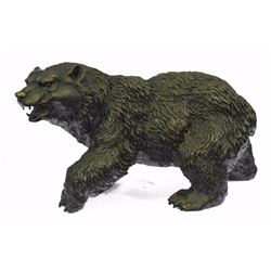 Ferocious Bear By Barye Art Deco Wild Life Bronze Sculpture